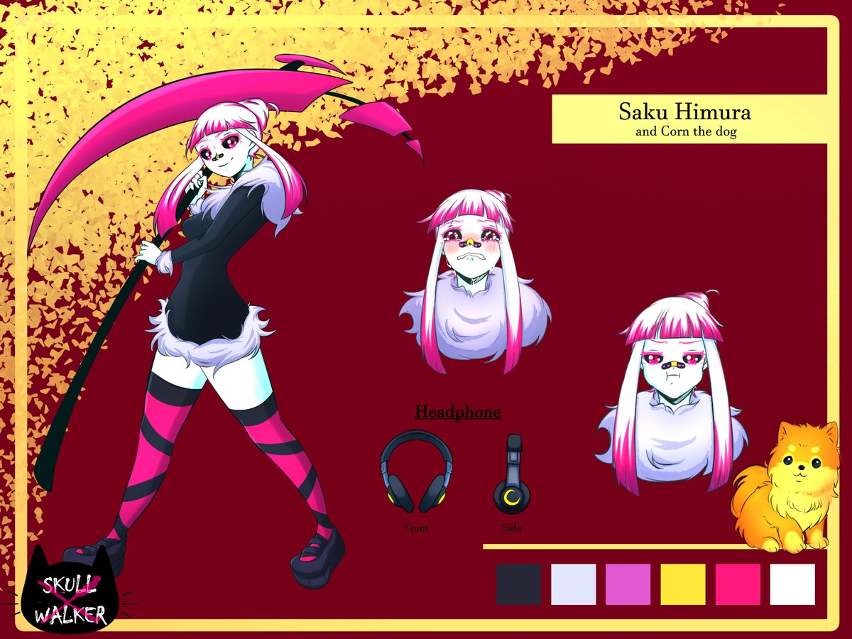 Finally got around to making a character sheet for my OC, Saku. 😅#oc #originalcharacter