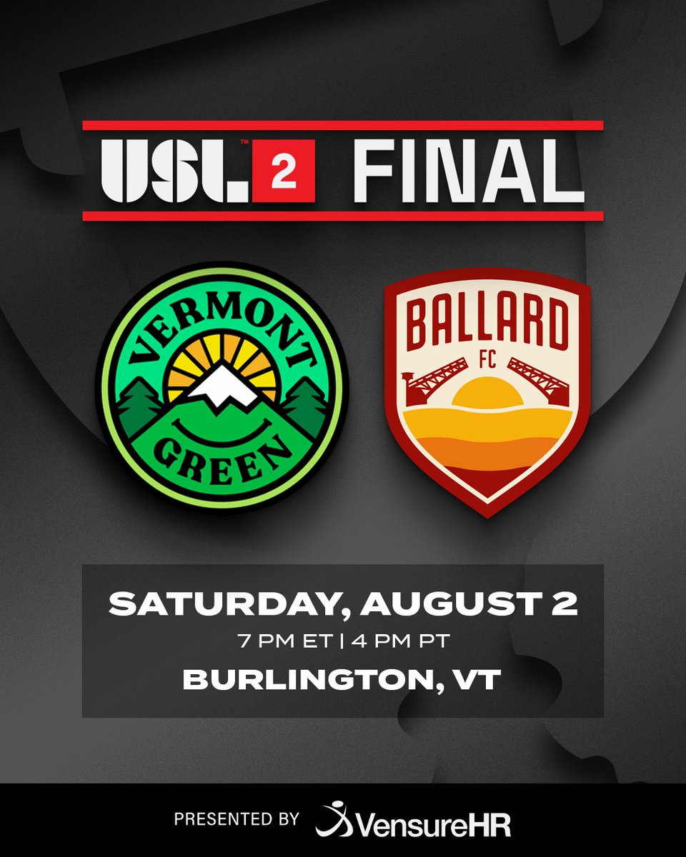 This is going to be 𝐅𝐔𝐍 🤩🤩

<a href="/VermontGreenFC/">Vermont Green FC</a>. <a href="/GoBallardFC/">Ballard FC</a>. A trophy on the line. Count us in 🏆

Until Saturday, League Two fans 🫡