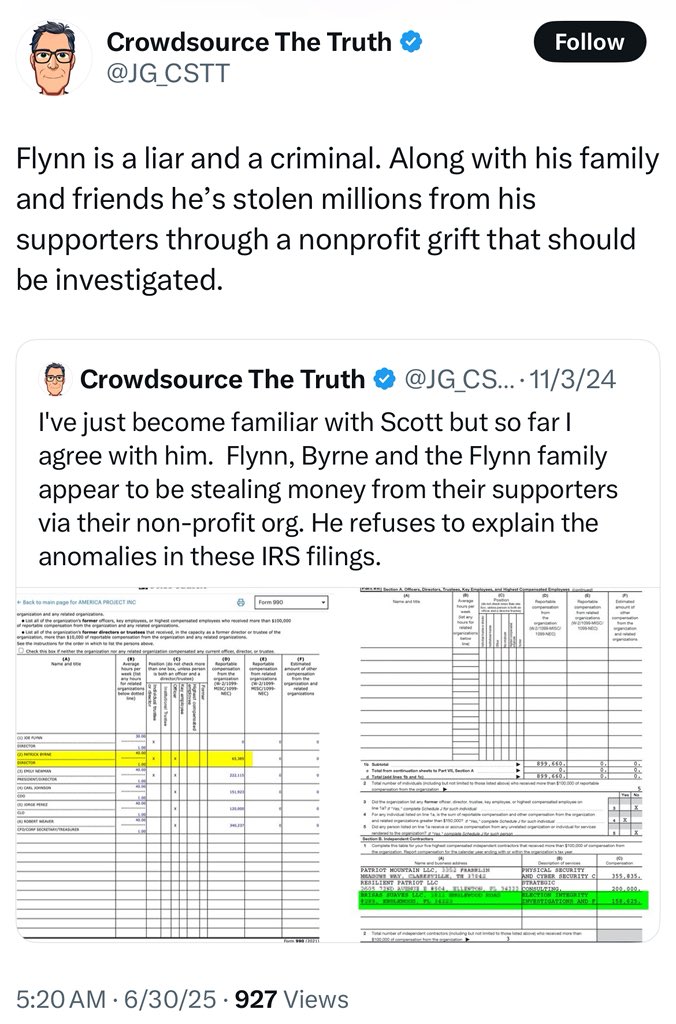 NathanJugan17's tweet image. Crowdsource/Jason Goodman is parroting the same false talking points as the MG Show and all other anti-Flynn shills. He also recorded a phone call with Liz Crokin without her permission. He is a charlatan, which is the opposite of a truth teller