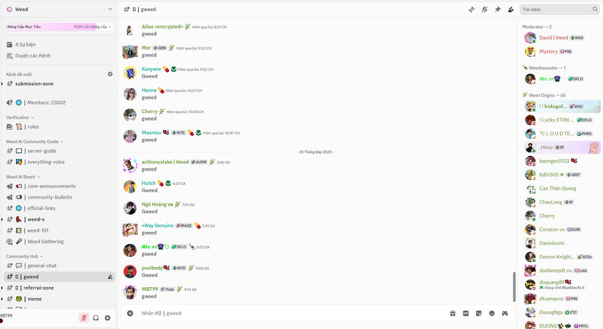 BaTrinh99's tweet image. 🌱 Gweed Check-In – My Daily Habit! 🌿
Every morning when I wake up, the first thing I do is go to the Weed project Discord to check in "Gweed"! 🔥
This is not only a small action but also a way for me to connect with the energetic Weed community every day. 💬
From the simple…