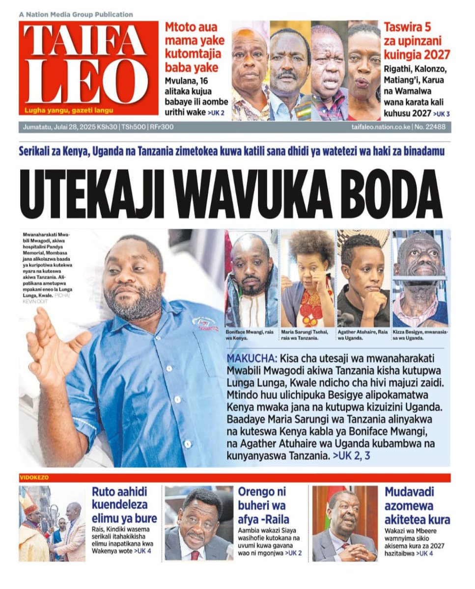 TaitaTweeps's tweet image. Good morning 🇰🇪

Haki iwe ngao na mlinzi.