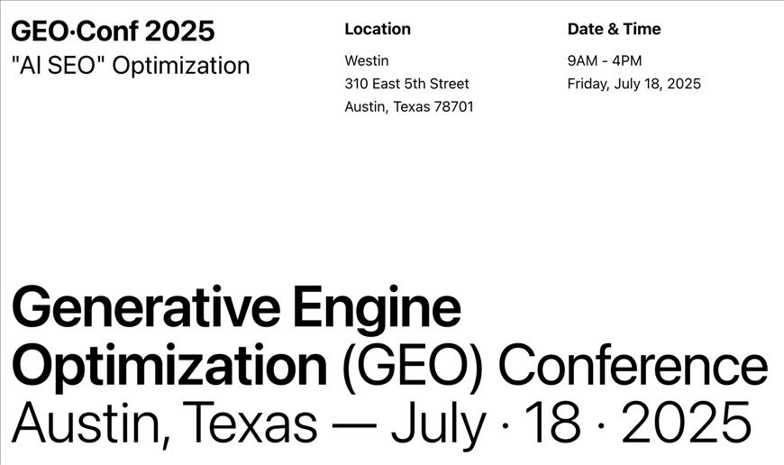 The first Generative Engine Optimization (GEO) conference in Austin unlocked crucial insights on navigating the shift to AI-driven information discovery and shaping the future of digital content!   menafn.com/1109845598/Exp…