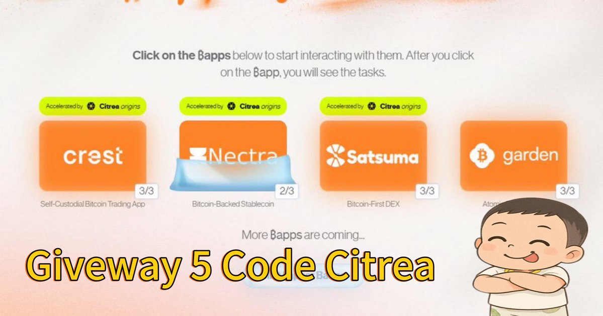 Bear Crypto (@bearcrypto2021) on Twitter photo Alo Code <a href="/citrea_xyz/">Citrea</a> Tới Đây Rồi, 5 code còn lại Gấu sẽ bung nốt cho anh em nhé, hoàn thành Task còn Faucet hàng ngày nữa! 😅😅😅
👉Điều kiện: Like + Retweet bài này! 😍
-Follow: <a href="/HiNguyn98617019/">Nguyễn Hải | 𝔽rAI</a>
-Follow: <a href="/nguyenchuong534/">chuong's MON</a>
-Cmt tuỳ thích: 17h chiều mai Grok xử lý, Alo Code <a href="/citrea_xyz/">Citrea</a> Tới Đây Rồi, 5 code còn lại Gấu sẽ bung nốt cho anh em nhé, hoàn thành Task còn Faucet hàng ngày nữa! 😅😅😅
👉Điều kiện: Like + Retweet bài này! 😍
-Follow: <a href="/HiNguyn98617019/">Nguyễn Hải | 𝔽rAI</a>
-Follow: <a href="/nguyenchuong534/">chuong's MON</a>
-Cmt tuỳ thích: 17h chiều mai Grok xử lý,