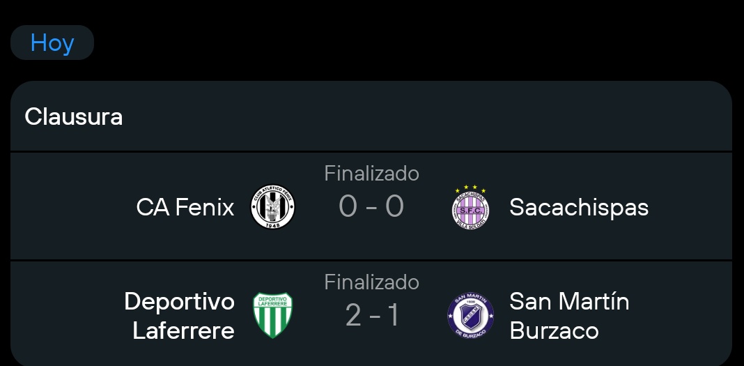 ElAscensox3's tweet image. ⚽ RESULTADOS de HOY Domingo en la PRIMERA B METRO.

👤 @DanielCacioli