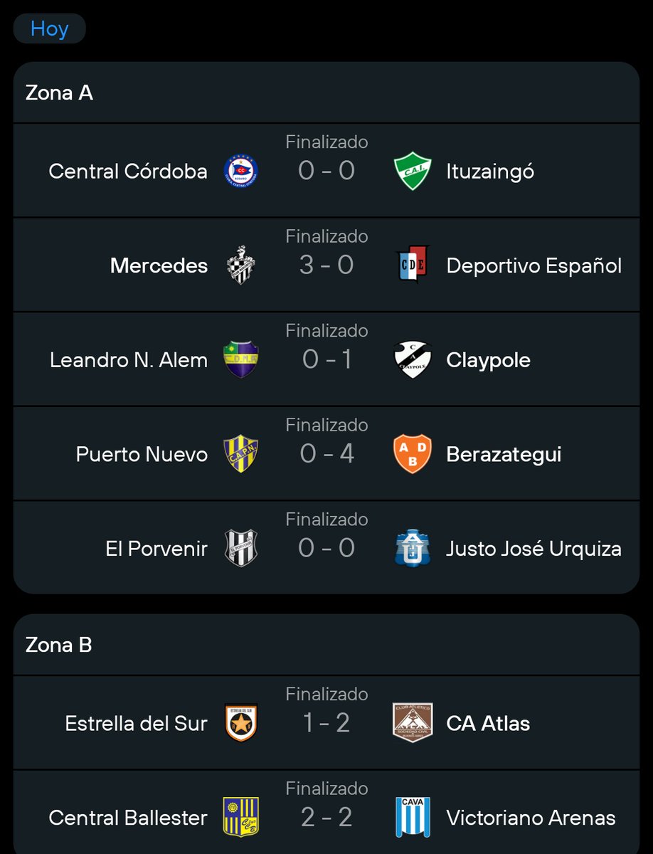 ElAscensox3's tweet image. ⚽ RESULTADOS de HOY Domingo en la PRIMERA C.

👤 @DanielCacioli