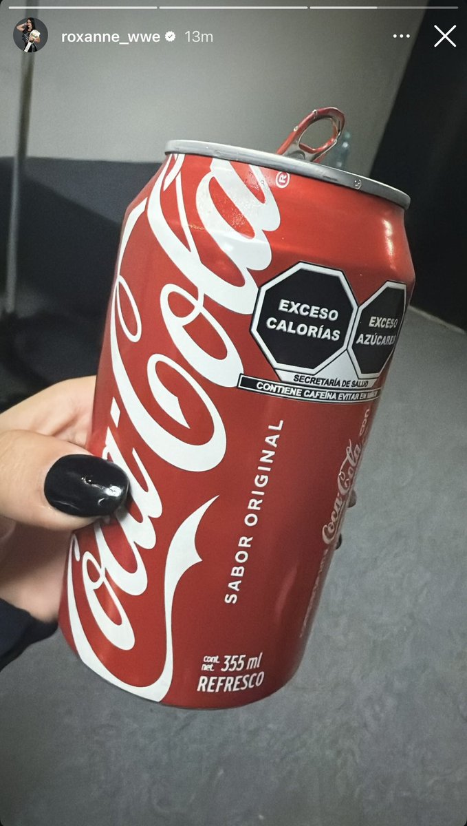 iFollowSP0RTS's tweet image. Roxanne Perez consuming Mexican Coke
