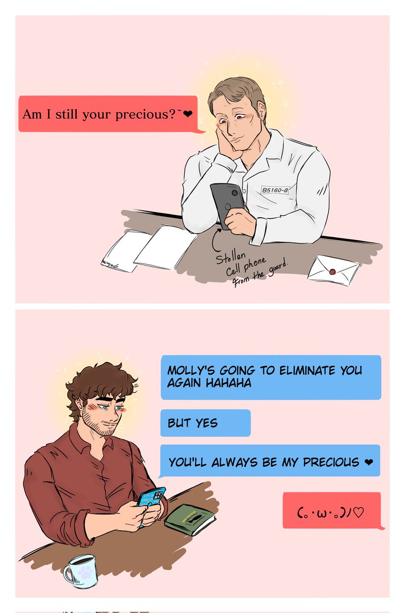 Iriekun3's tweet image. #Hannibal is charming and agile, always manages to find a way to communicate with #WillGraham. Molly almost always discovers these accounts and denounces them, but Hanni doesn't give up, the romance doesn't die.
#Hannigram