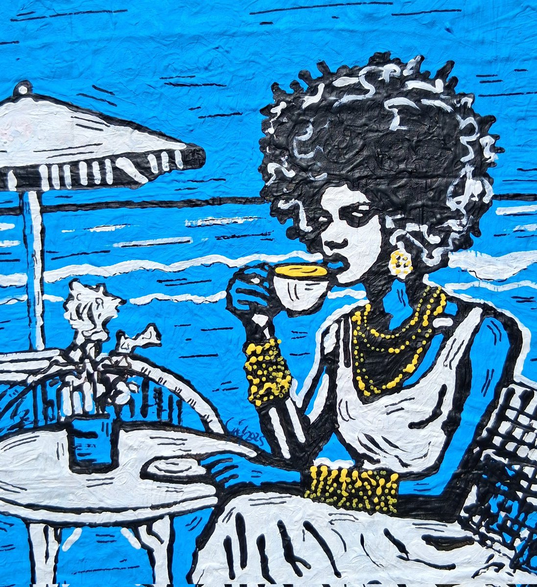 This is one of my last artworks. Its called Blue Coffee 
This is special space to express the definition of art in my opinion...
For me art is the story of my mind, art is the stories of the people . What does art mean to you? #artcollector #artstories #creativeart #xart