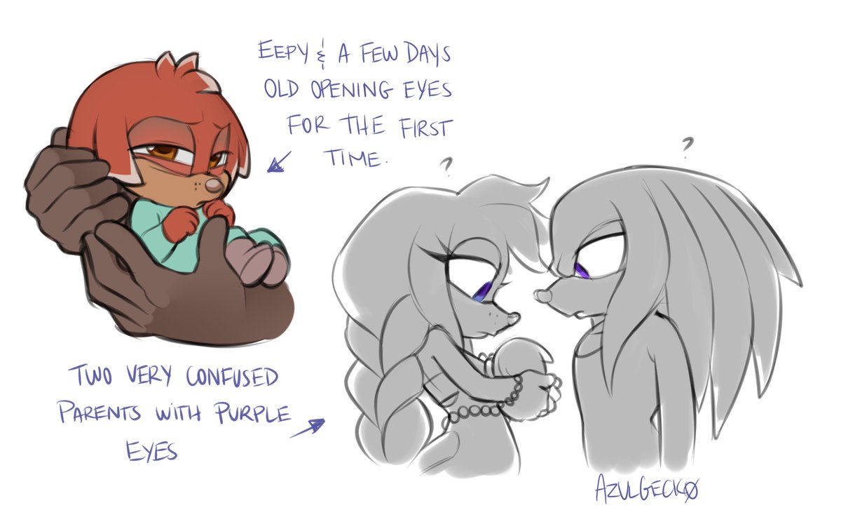 When Sirena was a few days old and opened her eyes her parents were pretty confused