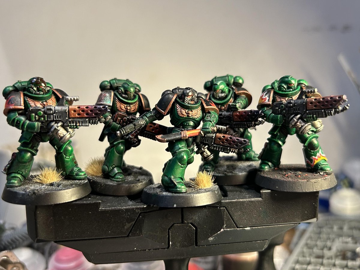 PaintMiniature's tweet image. Finally finished my first squad [by lumadike]
  
 #paintingminis #gamesworkshop