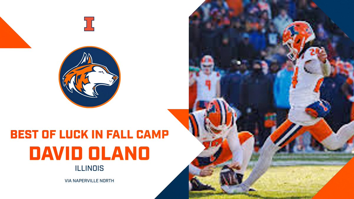 Naperville North FB (@huskiefb) on Twitter photo Best of Luck to Huskie Grad
@davidolano8
as he enters a big season in his college football journey
<a href="/IlliniFootball/">Illinois Football</a>
#BuiltHuskieTough #BuiltDifferently Best of Luck to Huskie Grad
@davidolano8
as he enters a big season in his college football journey
<a href="/IlliniFootball/">Illinois Football</a>
#BuiltHuskieTough #BuiltDifferently