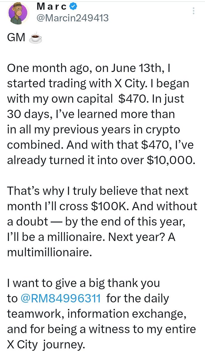 Xking332's tweet image. Stories like these are the reason I don’t stop.
They remind me exactly why we do what we do.
X City builds LEGENDS.
These subscribers are going to rule finance.
AND THEY WILL RULE THE WORLD in the coming years.
The mission continues.