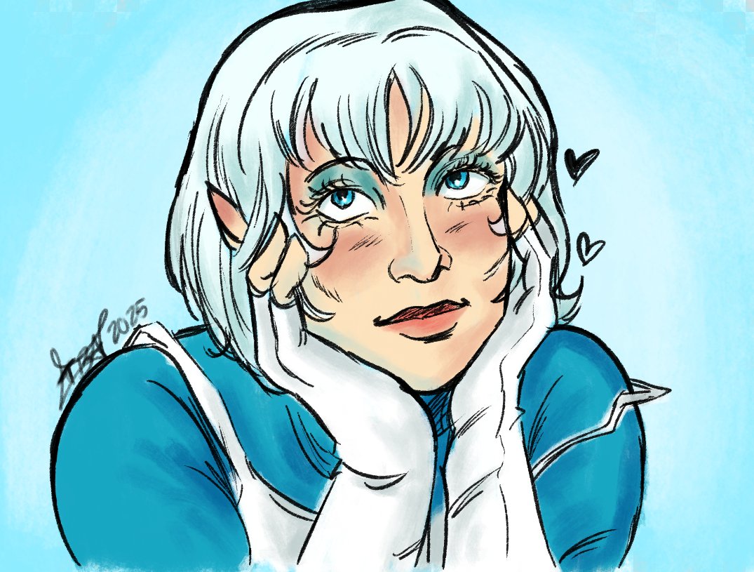 ❄️ #tora is the one ever ily

- currently working with krita, first time using it... (And yes, I did use Shelley Duvall references for her..)