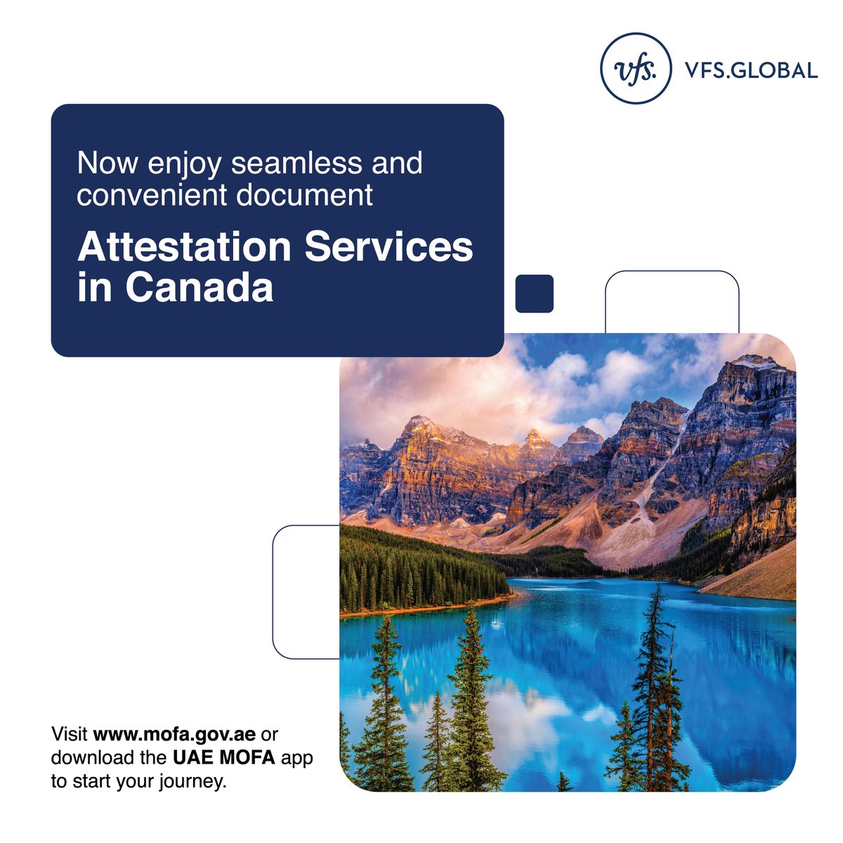 VFSGlobal's tweet image. Residents of Canada and USA heading to the UAE, a smooth attestation process awaits you! Start today by visiting mofa.gov.ae or downloading the UAE MoFA app from the iOS App Store or Google Play Store.
#AttestationService #VisaServices