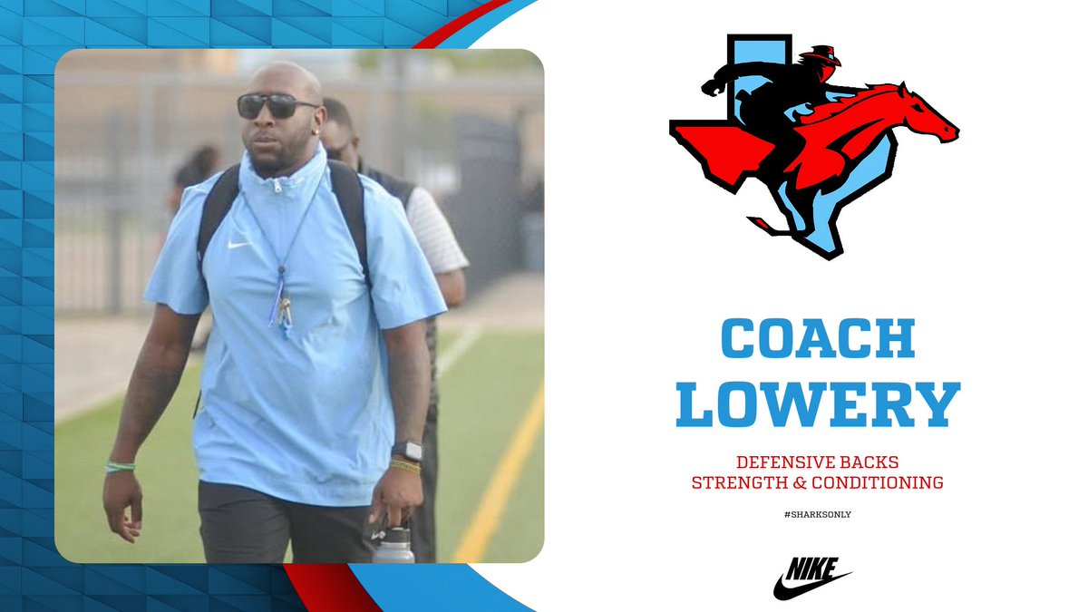 🚨 Please welcome Coach Lowery as our new Varsity Secondary Coach! 
<a href="/Coach_Lowery14/">Terrence Lowery</a>

Lowery is a leader who turns pressure into progress. Lets Go to Work!

"Loyalty isn't proven by words, its the quiet constancy of showing up."

#SHARKSONLY