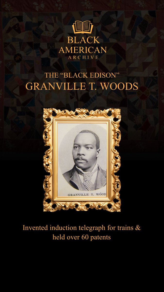 blkamericanarch's tweet image. Meet Granville T. Woods.

He revolutionized transportation by creating the induction telegraph system, allowing trains to communicate while moving. 

With over 50 patents, Woods paved the way for safer, more efficient railroads and modern electrical systems.