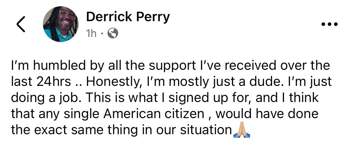 porphyrocity's tweet image. Derrick Perry, the armed citizen who stopped the stabbing spree in Traverse City, Michigan.