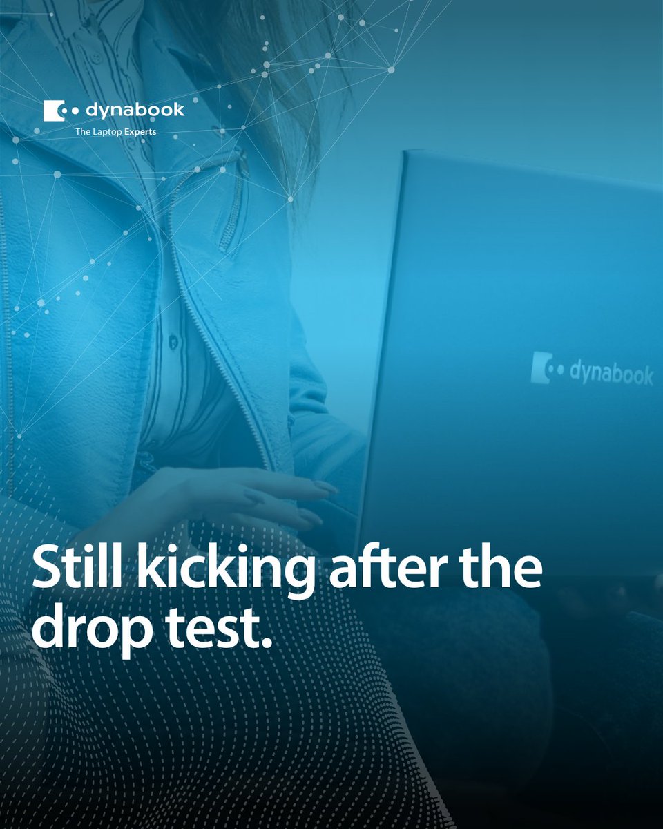 Every Dynabook laptop goes through extensive HALT (Highly Accelerated Life) testing.

Translation: It can handle the bumps, drops and spills that come with real life.

It’s not just about looking sleek, it’s about surviving the chaos of your workday.

#DynabookANZ