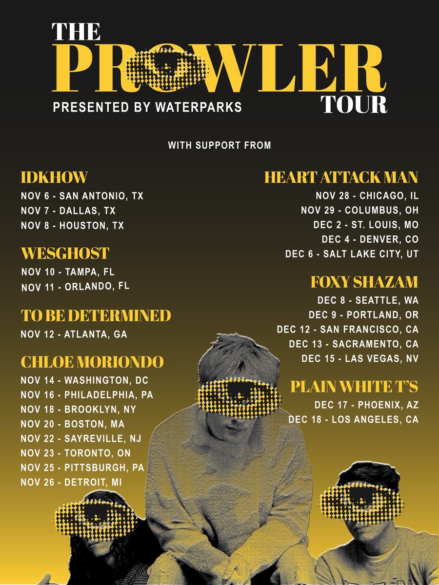 ashomellow's tweet image. couldn’t figure out which one I liked better so I’m posting both lol anyways THE PROWLER TOUR poster concept design by me :)