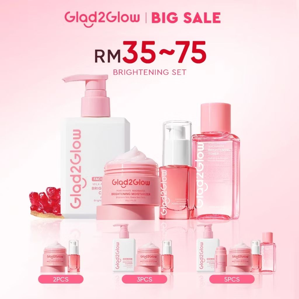 Check out Glad2Glow Brightening Set 2/3/4/5/6/7PCS Aha Bha Pha Niacinamide Ceramide Facial Cream Glowing Even Skin Tone Whitening for RM35.00 - RM101.00. Get it on Shopee now! s.shopee.com.my/3ft2b75oAe?sha…