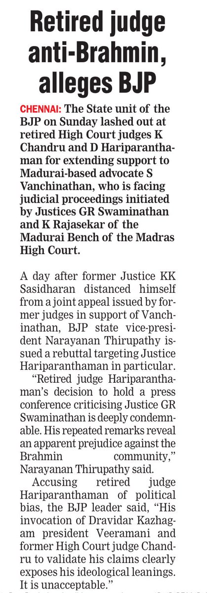 narayanantbjp's tweet image. In today’s ‘DT Next’ ……