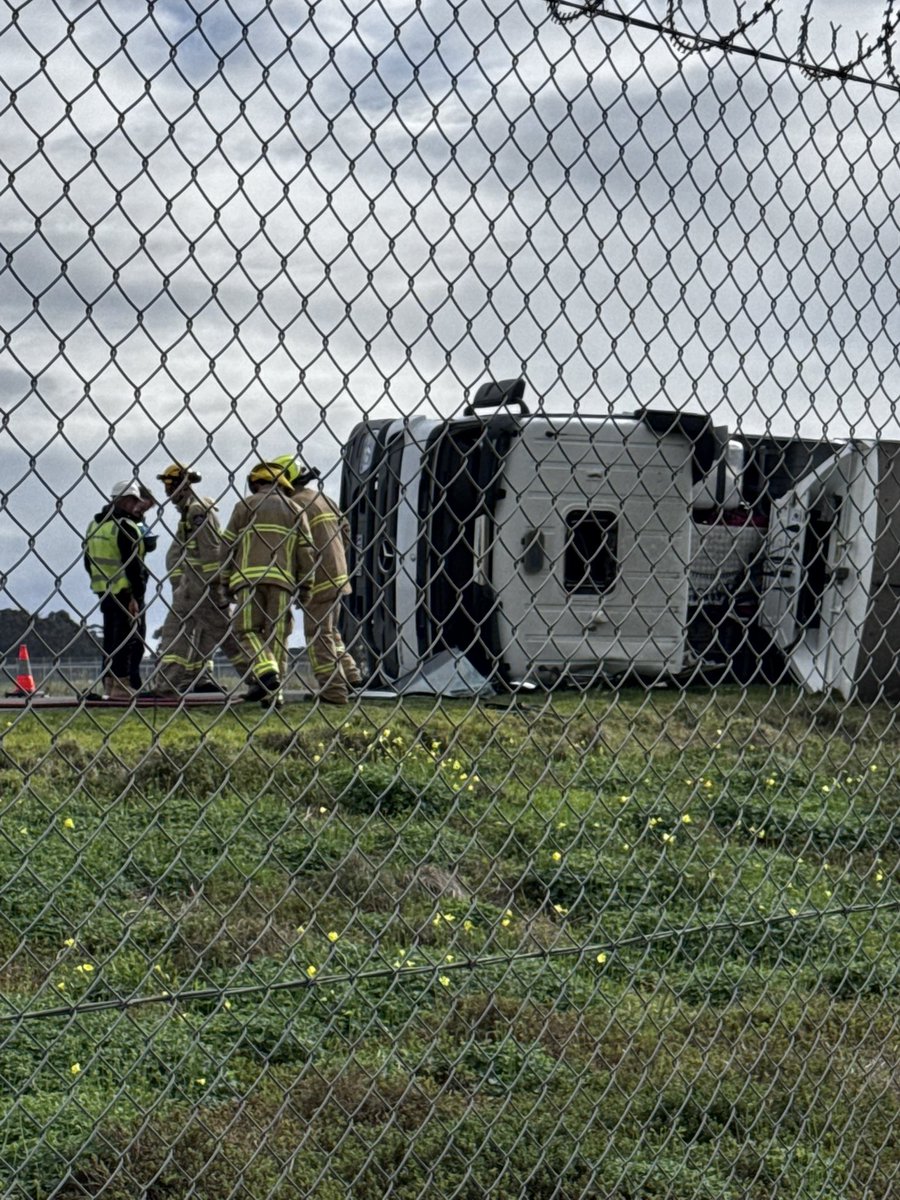 Jacqueline Stanley (@jacstanley7) on Twitter photo BREAKING: A truck has rolled inside the perimeter of Melbourne Airport. Emergency services are on scene #7NEWS <a href="/7NewsMelbourne/">7NEWS Melbourne</a> BREAKING: A truck has rolled inside the perimeter of Melbourne Airport. Emergency services are on scene #7NEWS <a href="/7NewsMelbourne/">7NEWS Melbourne</a>