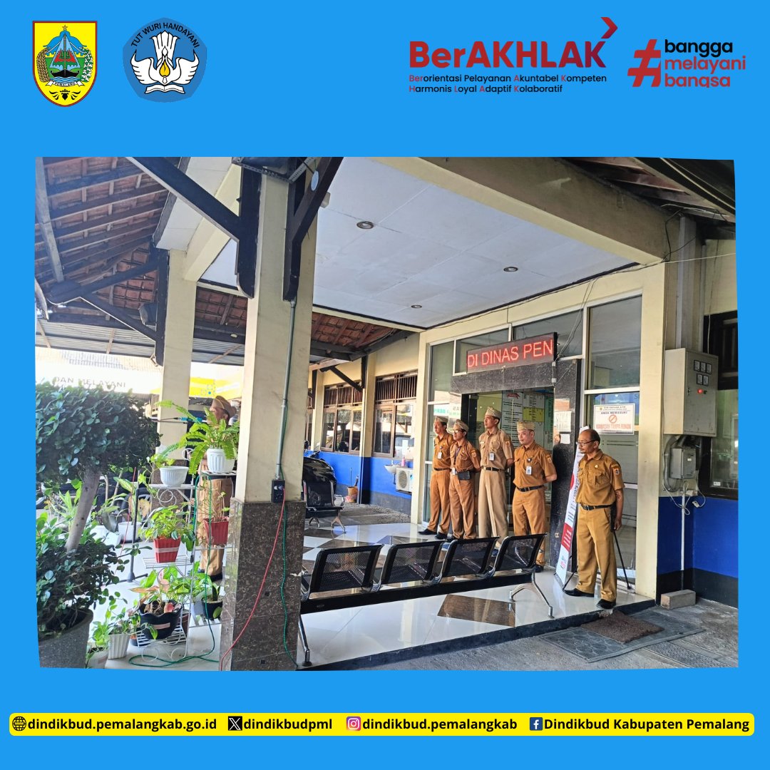 Senin, 28 Juli 2025 Dinas Pendidikan dan Kebudayaan Kabupaten Pemalang Melaksanakan Apel pagi rutin di halaman kantor dengan Pembina Apel Bapak Indera Sulistiono selaku Kabid PAUD Dikmas.