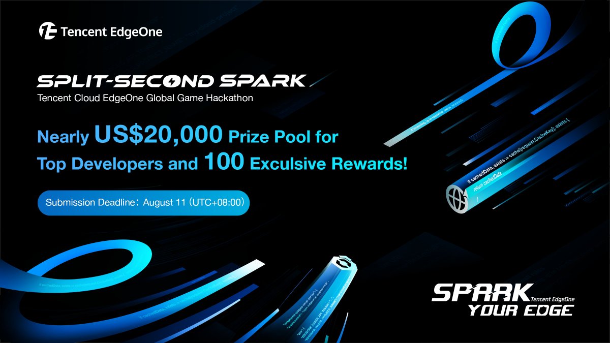Ready to shape the future of cloud gaming? Join developers from around the globe at Split-Second Spark, our first-ever global hackathon dedicated to innovative web-based gaming. Leveraging Tencent Cloud's robust all-in-one edge security and acceleration platform, EdgeOne, you can