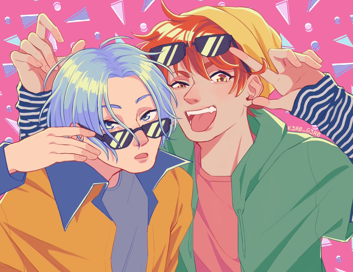 K3R0_G3R0's tweet image. I missed drawing the skater boys #SK8エスケーエイト #renga