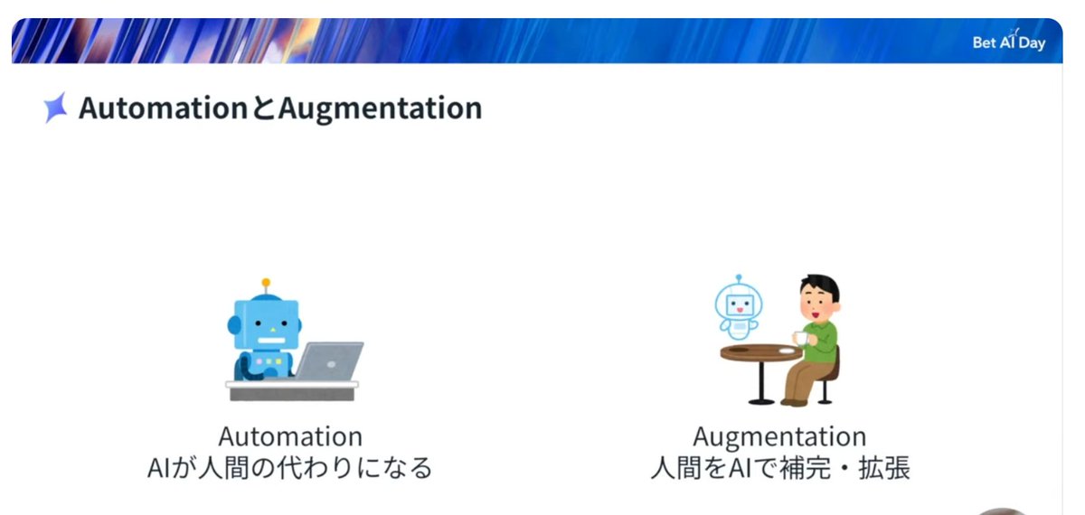 makoga's tweet image. AutomationとAugmentation
#BetAIDay