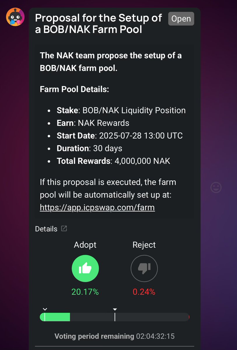 longaddress's tweet image. #bobtards ⛏️🅱️🅾️🅱️👷‍♂️

Stake Bob/Nak for NAK rewards

1pm UST
