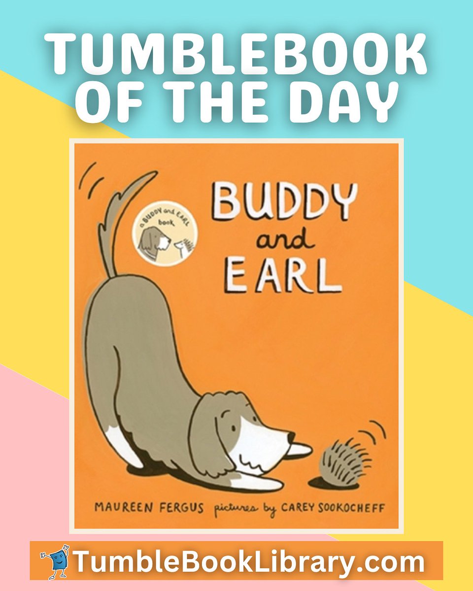 🐶📚 TumbleBook of the Day: Buddy and Earl by Maureen Fergus &amp; Carey Sookocheff!

When Buddy the dog meets Earl the hedgehog (or is he a race car?), a quirky friendship begins. A sweet &amp; silly tale about imagination and fun!

Read it today at ➡️daily.tumblebooks.com 💫
#Tumble