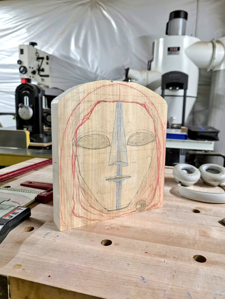 refinements. 
still want to tweak the mouth. 

next we start some chisel work. lfg.
