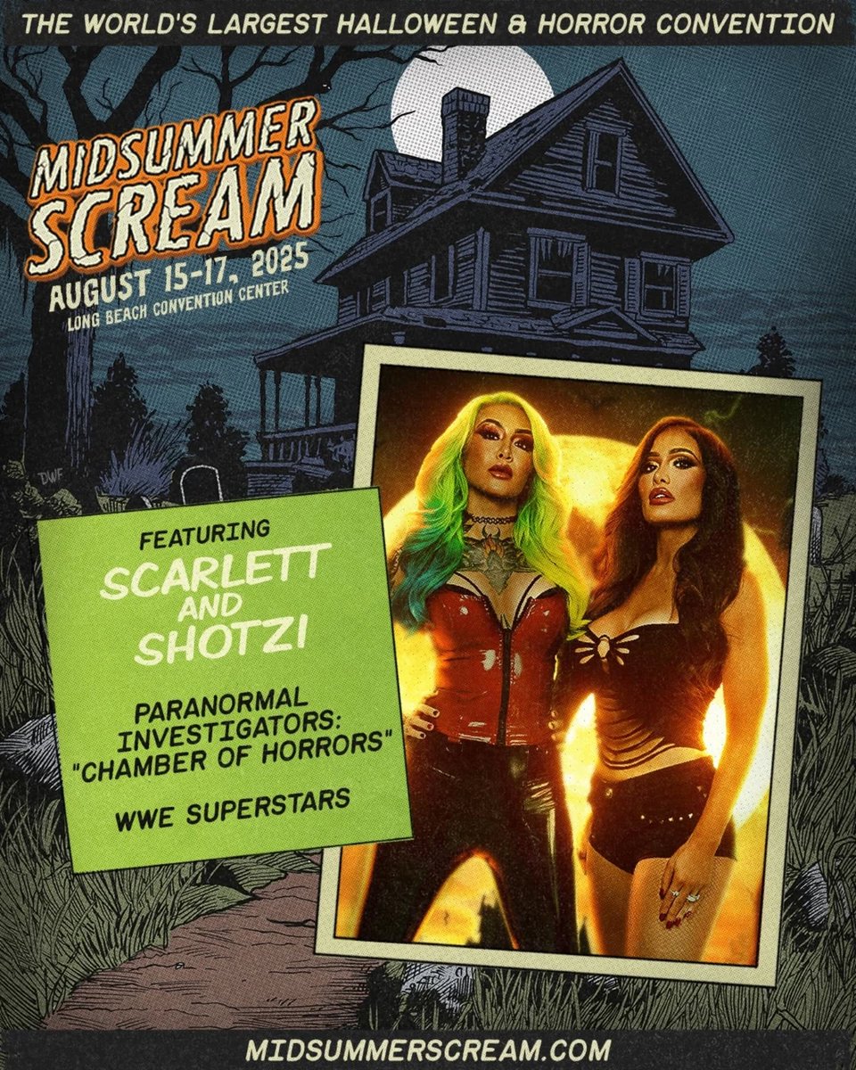 PhillyCyberGeek's tweet image. WWE Superstars Scarlett and Shotzi @MidsummerScream #LongBeach #California #ComicCon
@WWE @Lady_Scarlett13 @ShotziTCB #WWE #Wrestling #ProWrestling