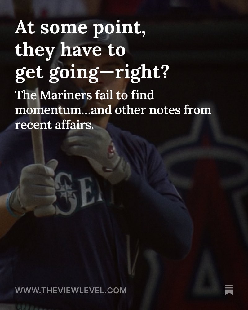 colinokeefe's tweet image. Instead of waiting until morning, here’s some words on a number of Mariners topics:
- A woeful weekend
- A weird playoff picture
- Naylor trade
- What should be next
- Raley v. Canzone
- What Ichiro’s HOF legacy is missing
New post up on The View Level.