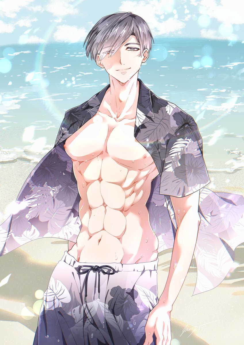 アロハシャツ🌺
#OC #創作男子