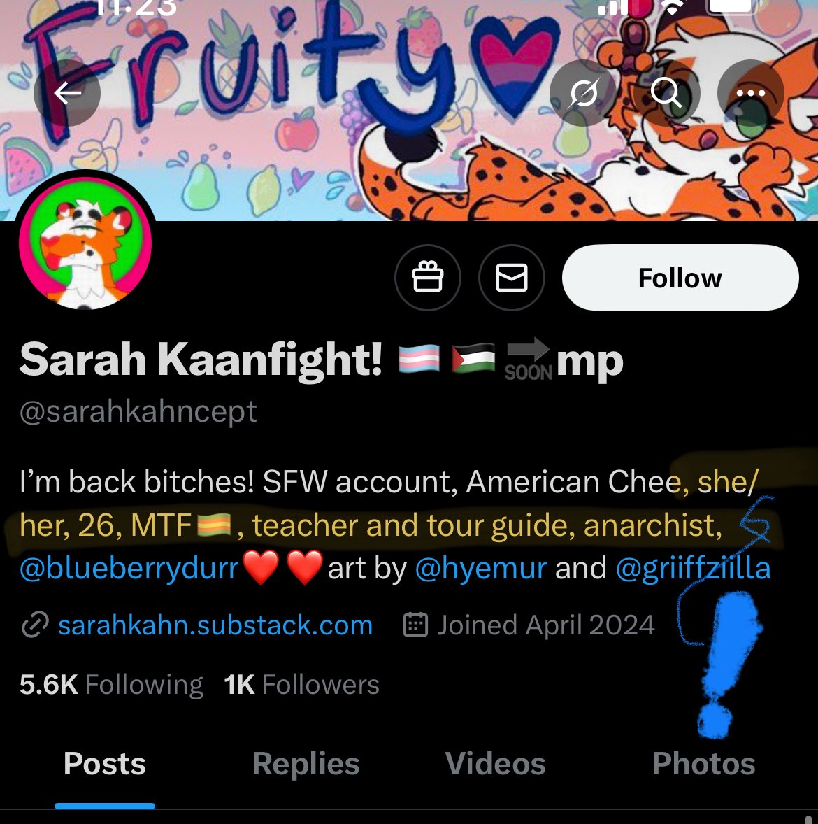 Nalanthian's tweet image. What could possibly go wrong when you let a proclaimed anarchist who pretends to be a woman work as a teacher?