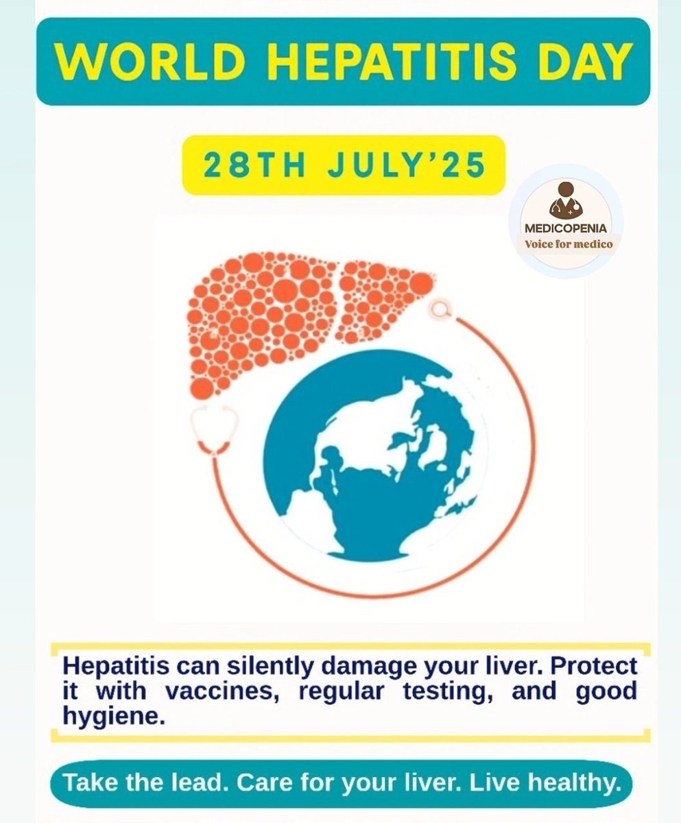World Hepatitis Day, observed on July 28 every year, aims to raise global awareness of hepatitis — a group of infectious diseases known as Hepatitis A, B, C, D, and E — and encourage prevention, diagnosis and treatment. #WorldHepatitisDay #prevention #treatment
