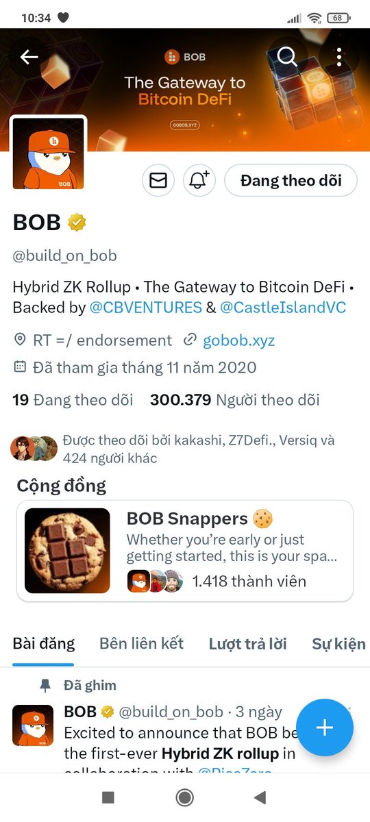 Blumupdate1's tweet image. 🧑🎓 congrats @build_on_bob on hitting 300k followers on X
👉 this is just the beginning
💯 BOB the road to Bitcoin defi just got simpler
Let's go @cookiedotfun
