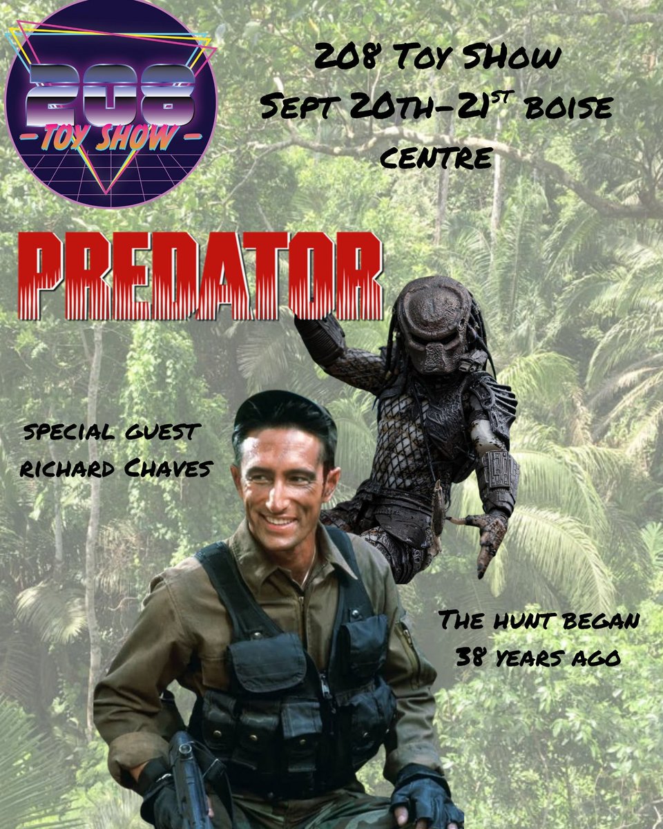 PhillyCyberGeek's tweet image. Get to the choppa! PREDATOR Richard Chaves 208 Toy Show | September 20 & 21 | Boise, Idaho
#Predator #Predators #Alien #Aliens #Action #ActionMovie #ActionMovies #ScienceFiction #SciFi #Horror #HorrorMovies #80s #1980s #Eighties #Boise #Idaho #ComicCon