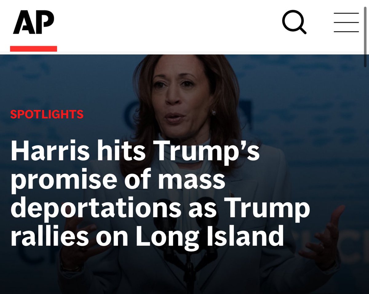 Kamala absolutely warned voters about Trump’s mass deportation plan multiple times on the stump
