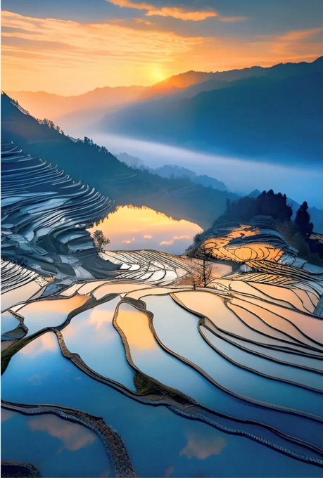 Viendungpath's tweet image. Breathtaking and peaceful vista!🌤️ 🌷
