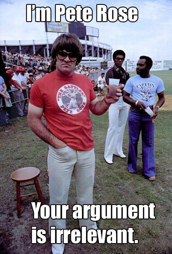 bigblueJay96's tweet image. Feeling unstoppable today! When someone tries to argue with me, I just channel my inner Pete Rose: ‘I’m Pete Rose, your argument is irrelevant!’ 😂⚾ #PeteRose #Legend #ArgumentOver #RepBX @MLB @MLBNetwork @MLBONFOX