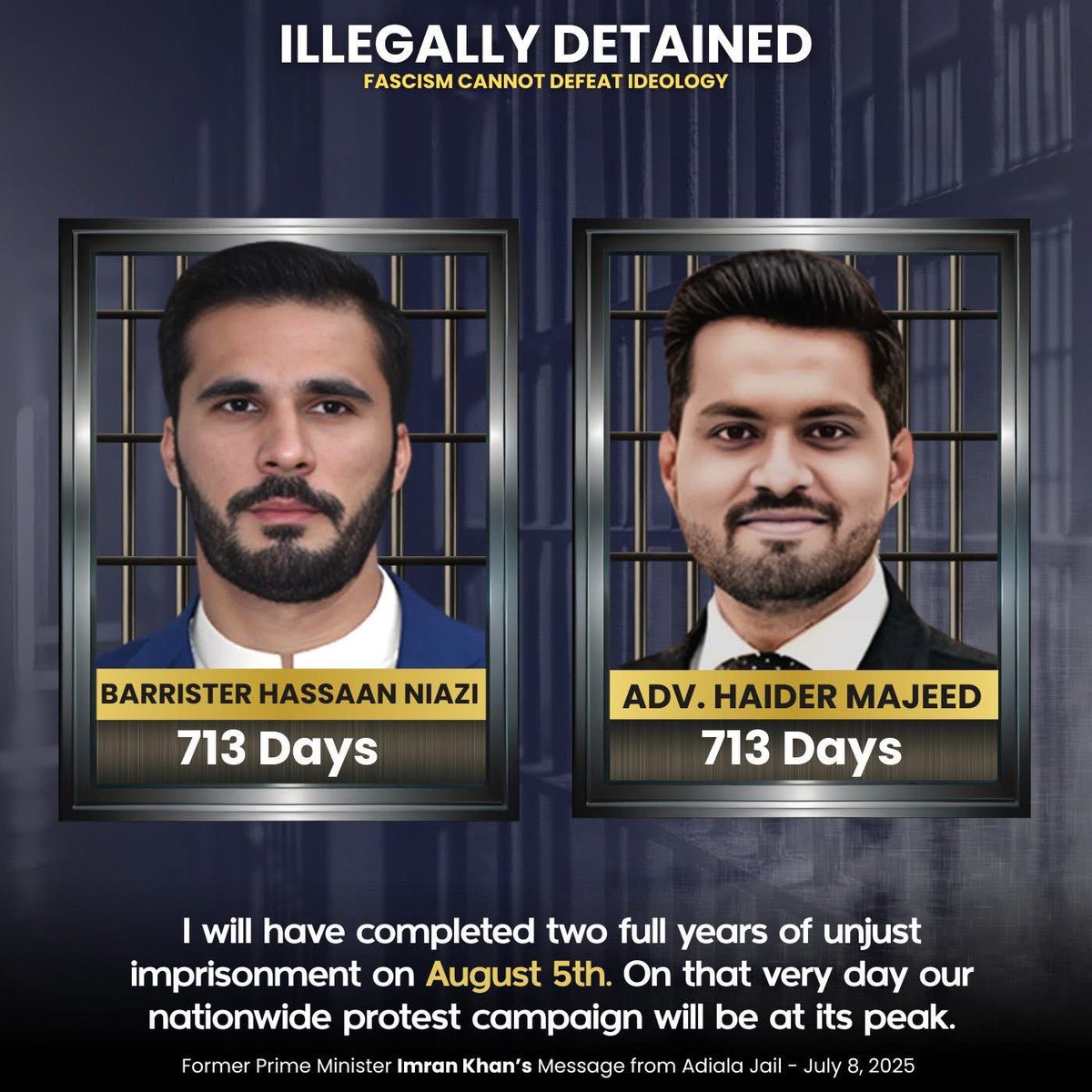 ravian_dani's tweet image. یہ جنگ صرف ایک شخص کی نہیں، پورے پاکستان کے ضمیر کی ہے!
جب عدالتیں وردی کی غلام بن جائیں، جب انصاف کی کرسی سے خوف بولے، تو سمجھ لو جمہوریت دفن ہو چکی ہے۔
ایک شخص جھکا نہیں، قید میں بھی وہ ان کے پورے نظام پر بھاری ہے۔
#سر_اٹھالو_یا_سر_جھکالو
#اگست5_آغاز_تحریک_مزاحمت…
