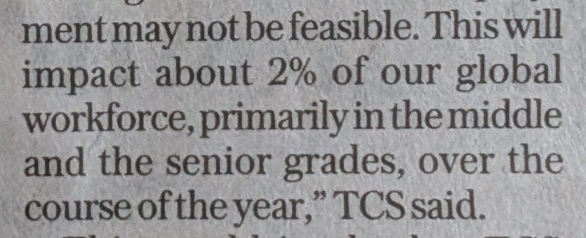 kshashi's tweet image. The chatter around TCS job cuts misses an important detail - the jobs cuts are in the middle and senior levels.
Although "AI causes software job losses" narrative is seductive, it's inaccurate. At least, in this case and for now.
Dr @anandesh of Persistent has been saying that…
