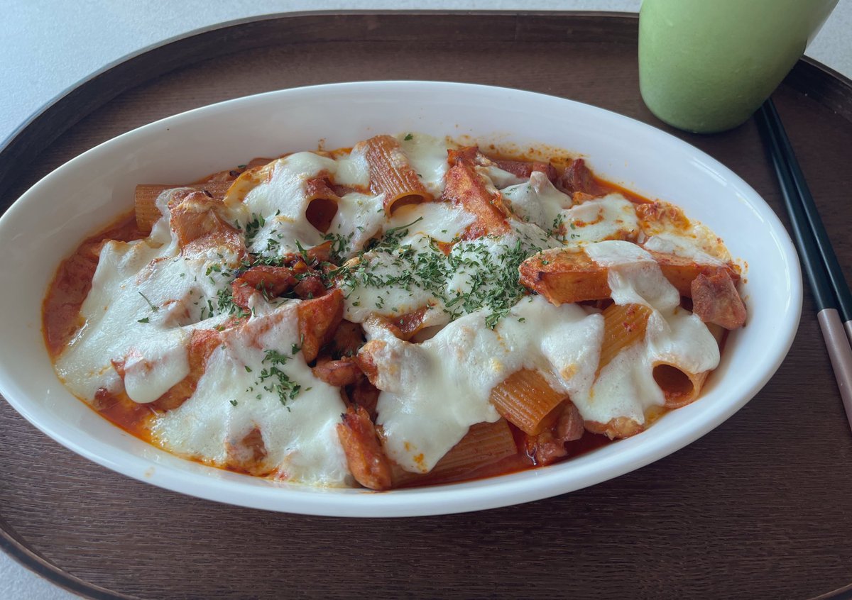 jalmeoggo's tweet image. 점심
닭떡볶이

떡 대신 리가토니 파스타 50g을 넣었어요!!