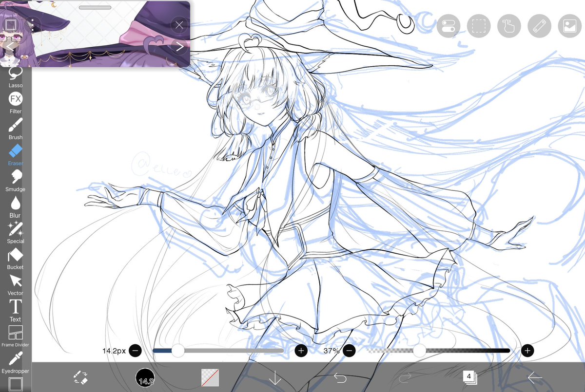 vanillashakelle's tweet image. wippieee, i hope to finish the lineart todayyy~🥹💗