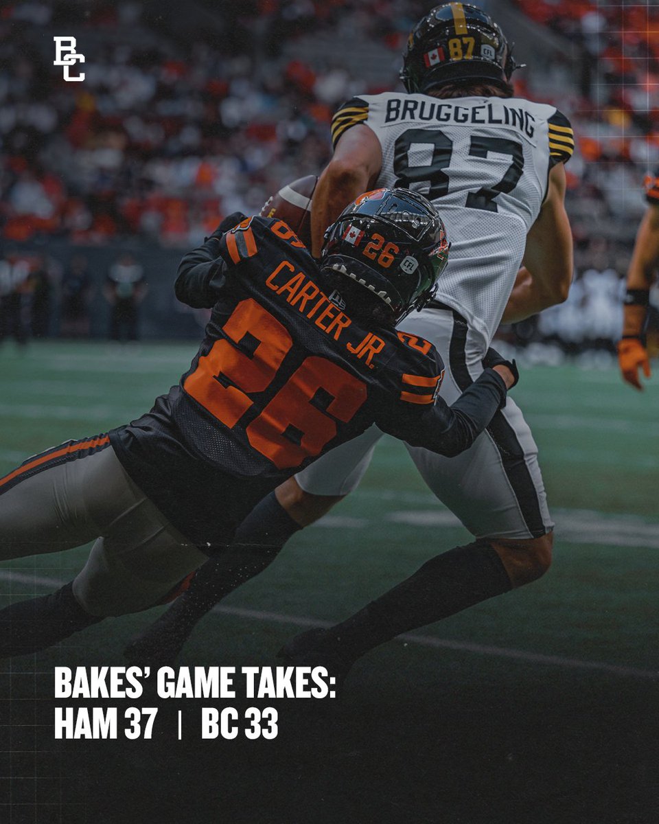 BCLions's tweet image. “You know it’s going to be a close game. That’s the way games are. The way Hamilton has been playing, you knew it was going to come down to an end-of-game scenario,“
Game Takes 📝 | bit.ly/4kWYzPi