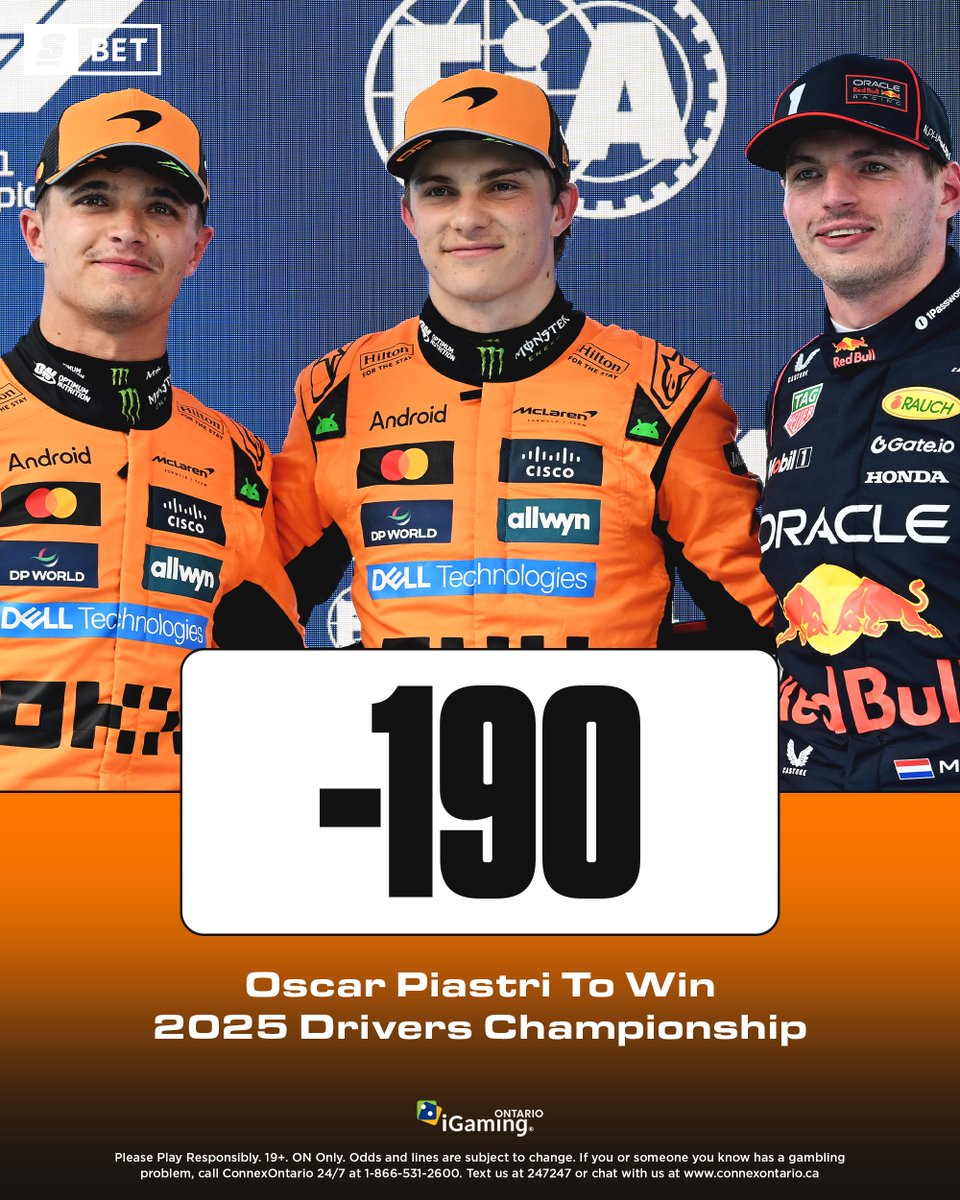 theScore Bet (@thescorebet) on Twitter photo Oscar Piastri is the current favorite to win this year's Drivers Championship. ๐
Will he win it? ๐ค Oscar Piastri is the current favorite to win this year's Drivers Championship. ๐
Will he win it? ๐ค