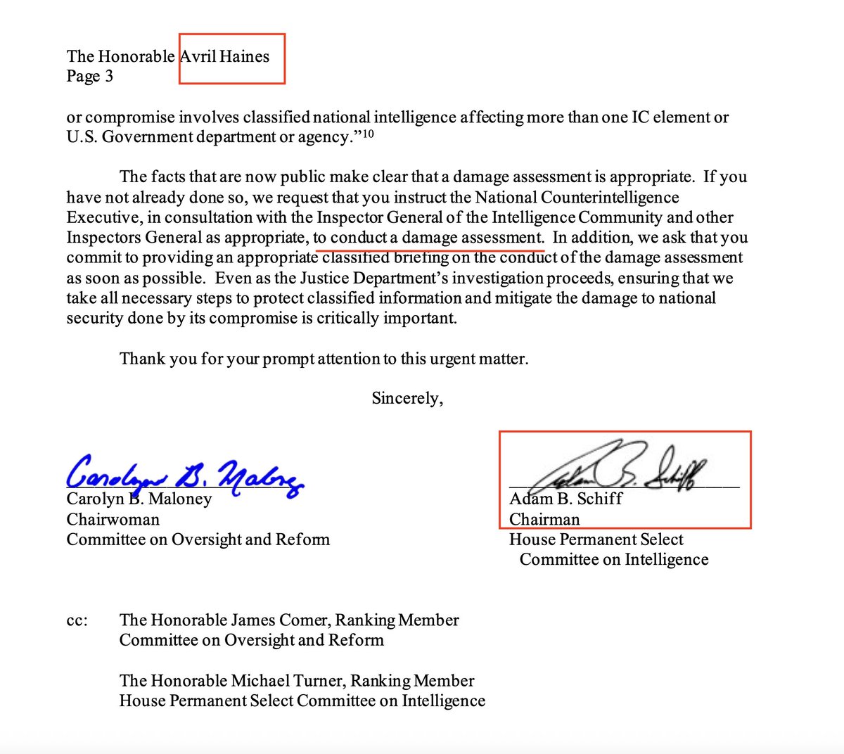 And guess who requested Avril Haines to do the Damage Assessment aka hide the Crossfire Hurricane crimes and misdemeanors, and frame Pres Trump? 
ADAM SCHIFF